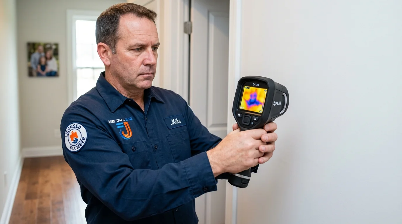 Thermal imaging leak detection by Johns Plumbing LLC in Ninnekah